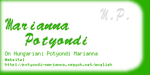 marianna potyondi business card